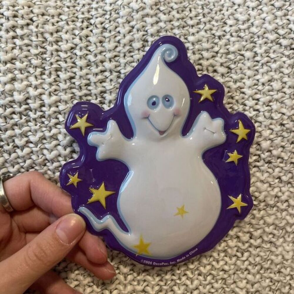 Vintage 3D Ghost Stars Candy Holder Halloween Cake Topper Decor